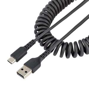 0.5m USB A to C Charging Cable Coiled