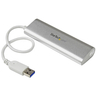 4Pt Portable USB 3.0 Hub w/Builtin Cable