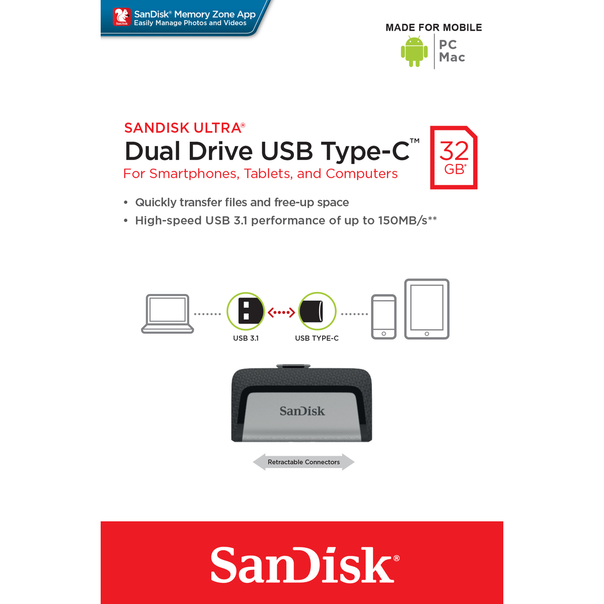 Ultra Dual Flash Drive USB Type-CTM 32GB