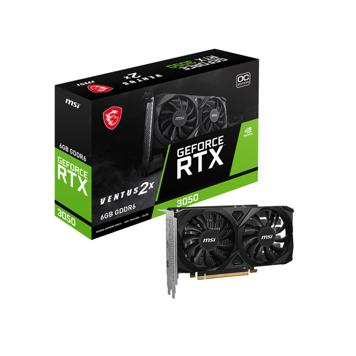 GPU NV 3050 VENTUS 2X E 6G OC Fan