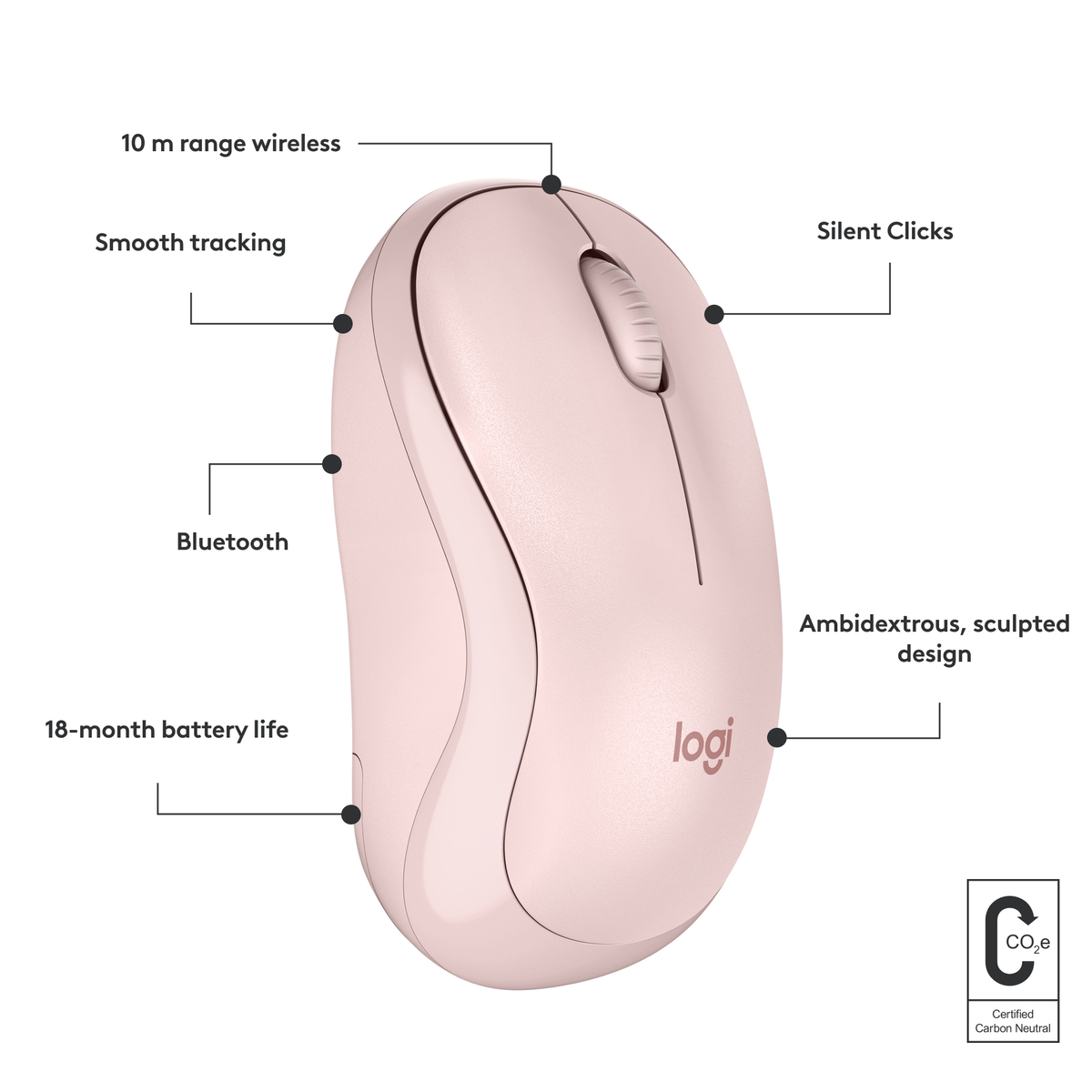 M240 Silent Bluetooth Mouse - ROSE
