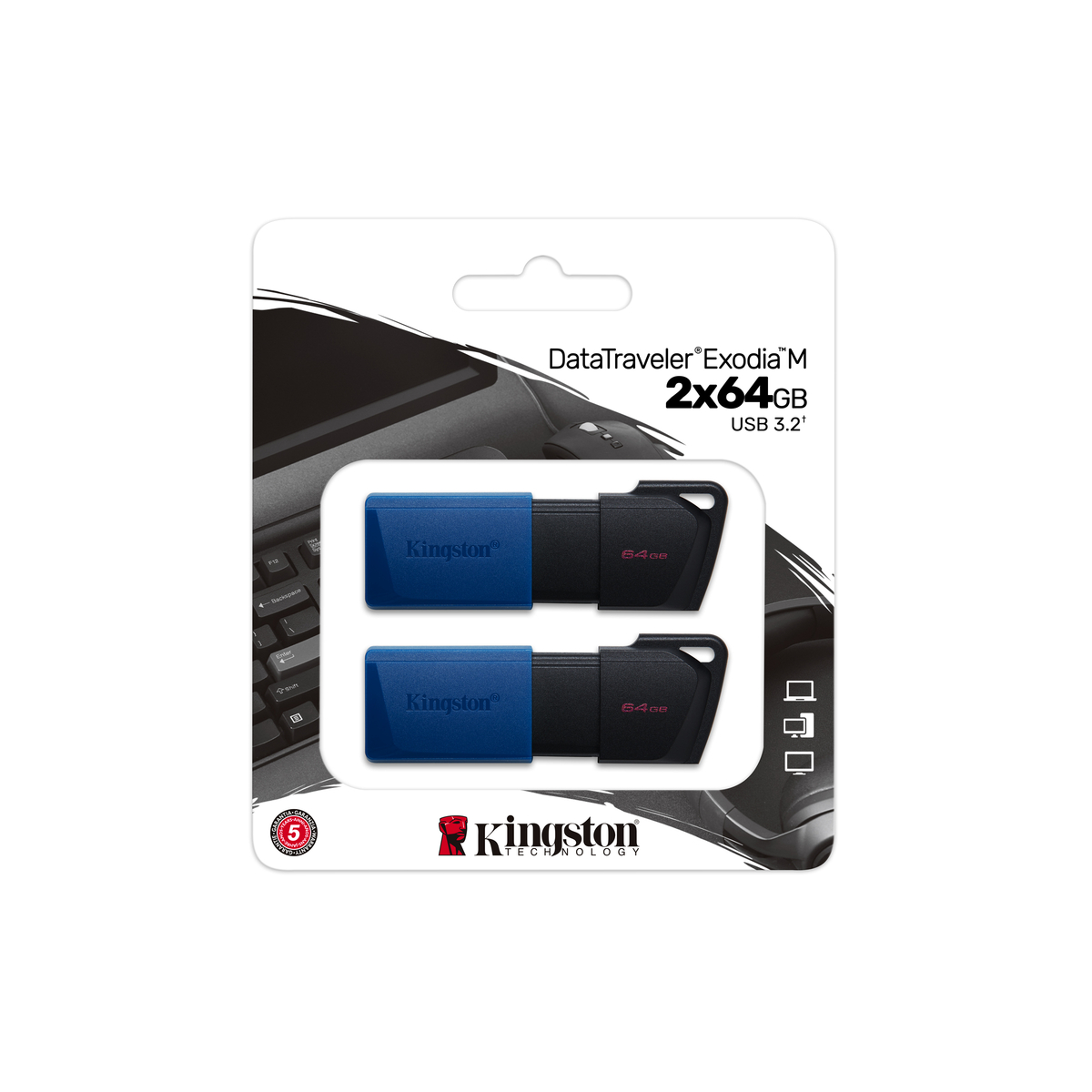 FD 64GB Exodia M USB3.2 DataTrav Blk&Blu