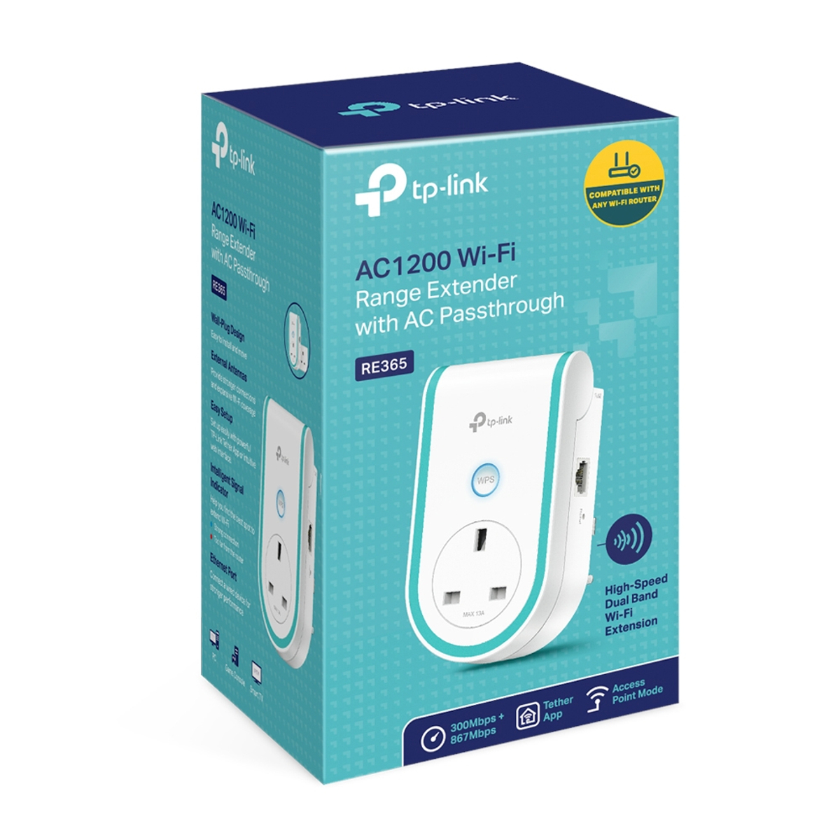 AC1200 Wi-Fi Range Extender AC Pass