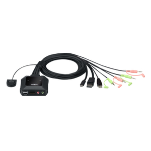 Aten, 2 Port USB-C & DP Cable KVM