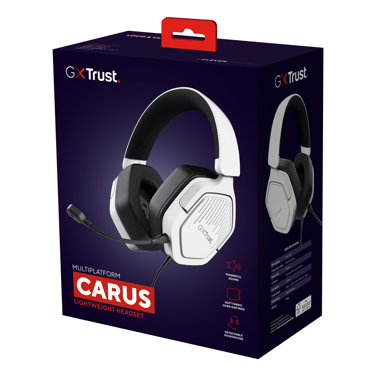GXT492W CARUS HEADSET WHITE