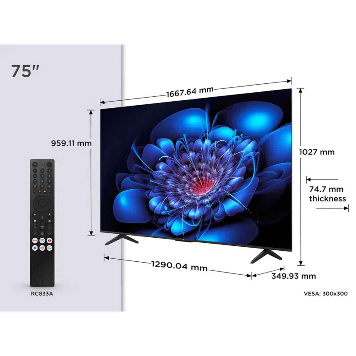 TCL 75P6K4K UHD TV