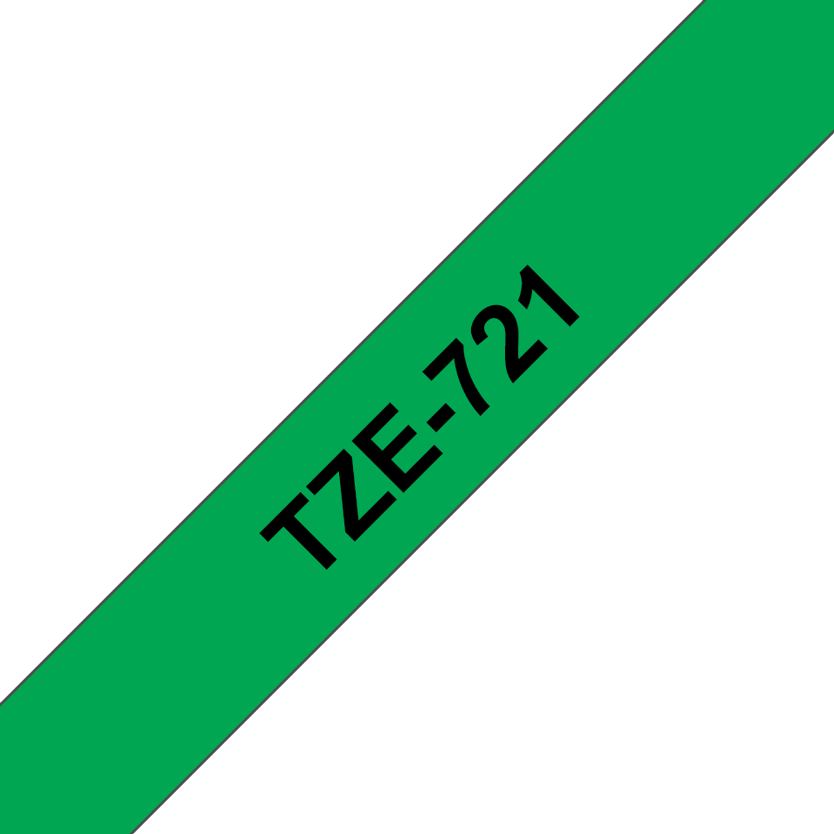 TZE721 9mm Black On Green Label Tape