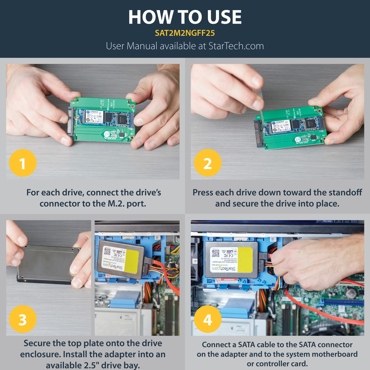 M.2 SSD to 2.5in SATA III Adapter