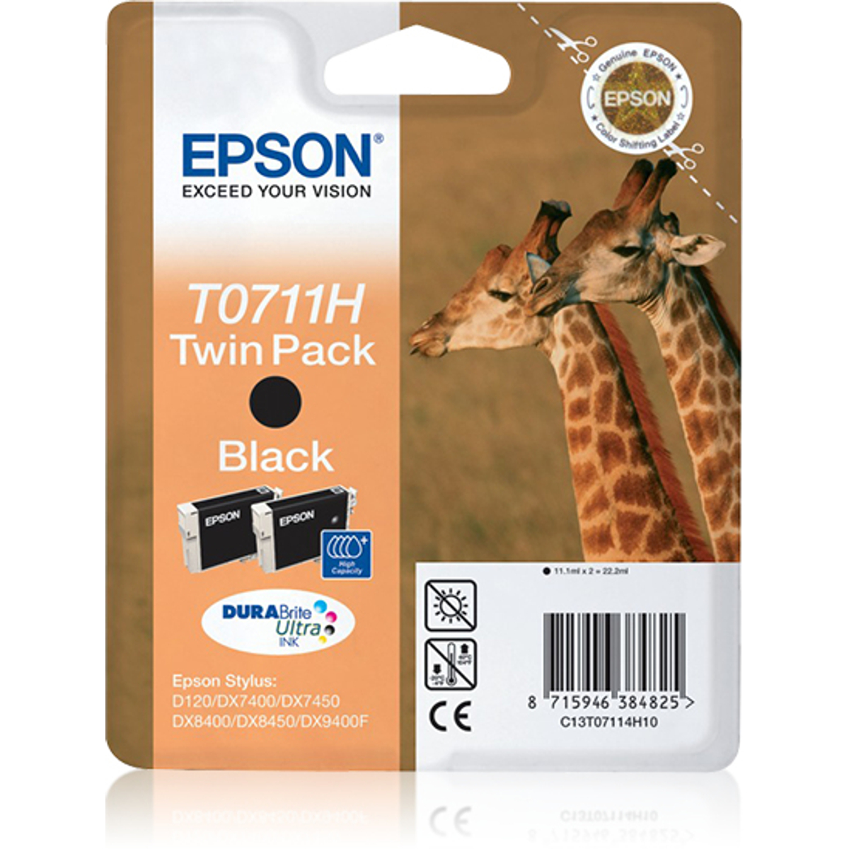 Ink Cartridge Black T0711H (Twin P