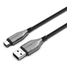 Armoured USB-C USB-A 2.0 Cable Blck 50cm