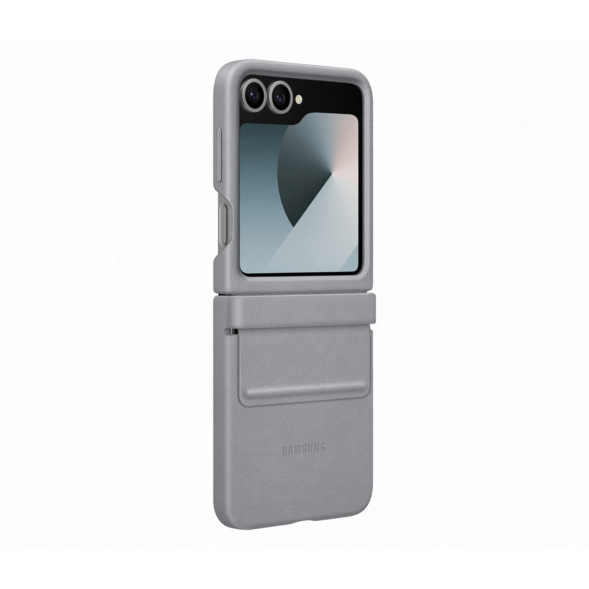 SAM_Z Flip6 _Faux Leather Case_Grey