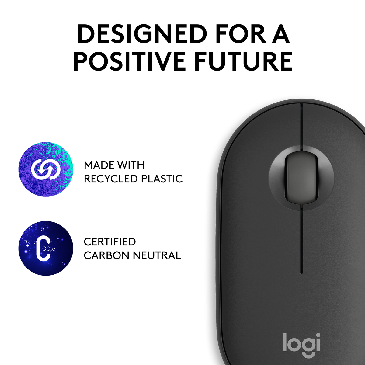 Pebble Mouse 2 M350s - Tonal Graphite