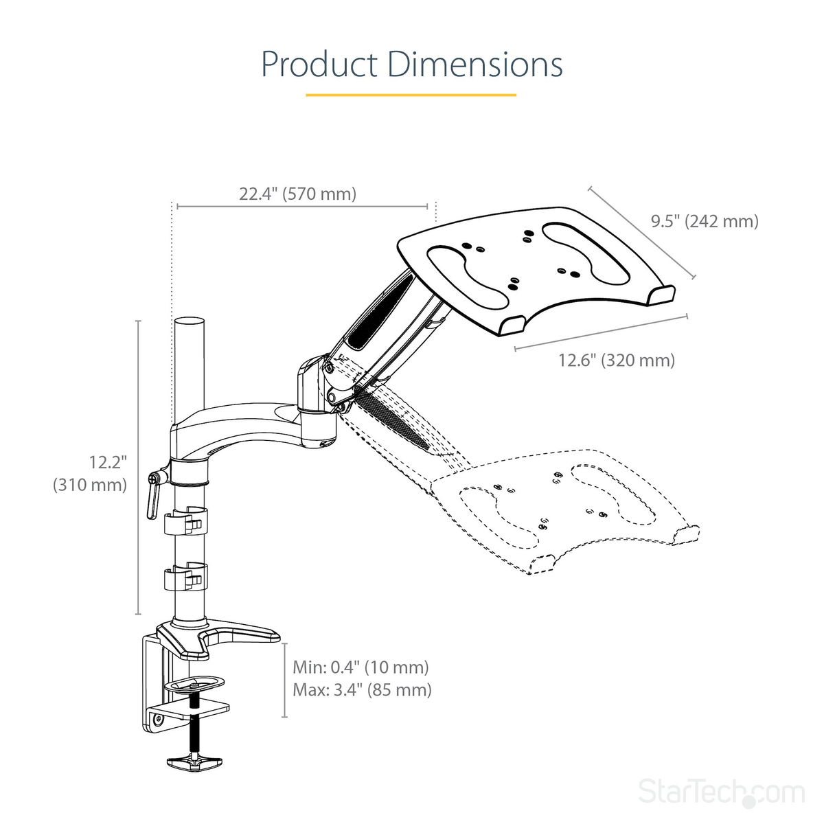 Desk Mount Laptop Arm or Monitor Mount