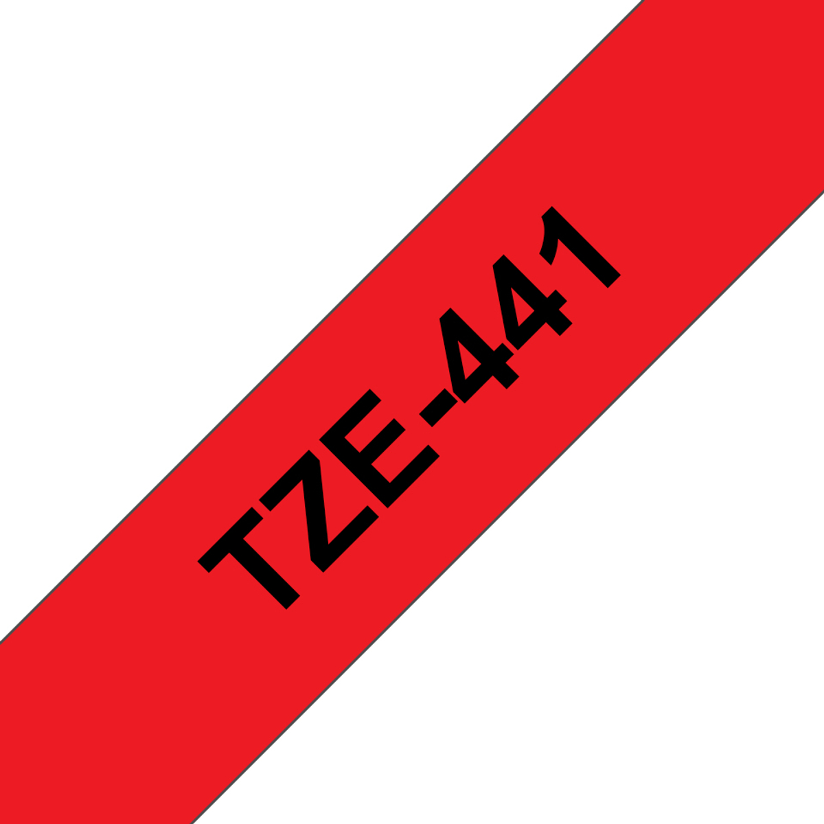 TZE441 18mm Black On Red Label Tape