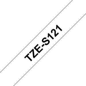 Brother, TZES121 9mm Black On Clear Label Tape