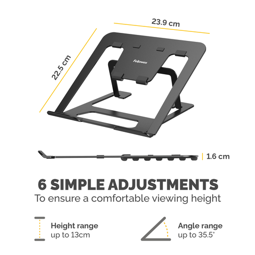 ALUMIA PORTABLE LAPTOP STAND - BLACK