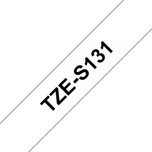 Brother, TZES131 12mm Black On Clear Label Tape