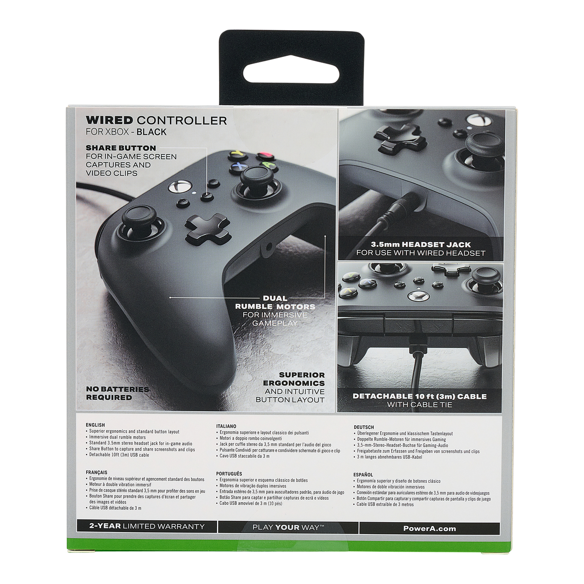Wired Controller for XB XS - Black