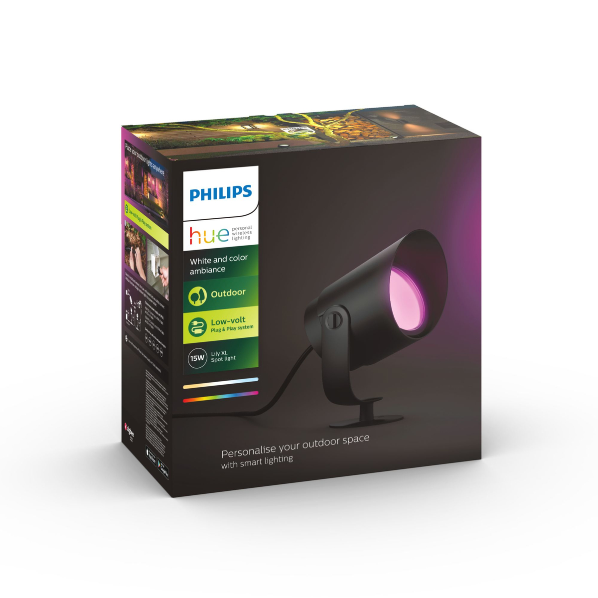 HUE ZB-Lily XL Spot Light Low Volt Bk-BT