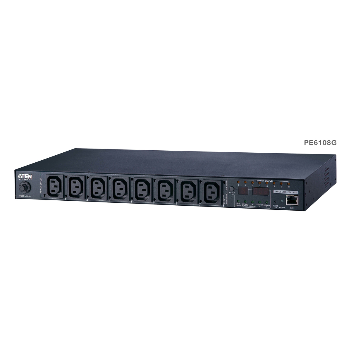 1U PDU 10A 8xC13 PDU Metered