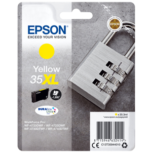 Epson, 35XL Padlock Yellow  Ink Cartridge 20ml