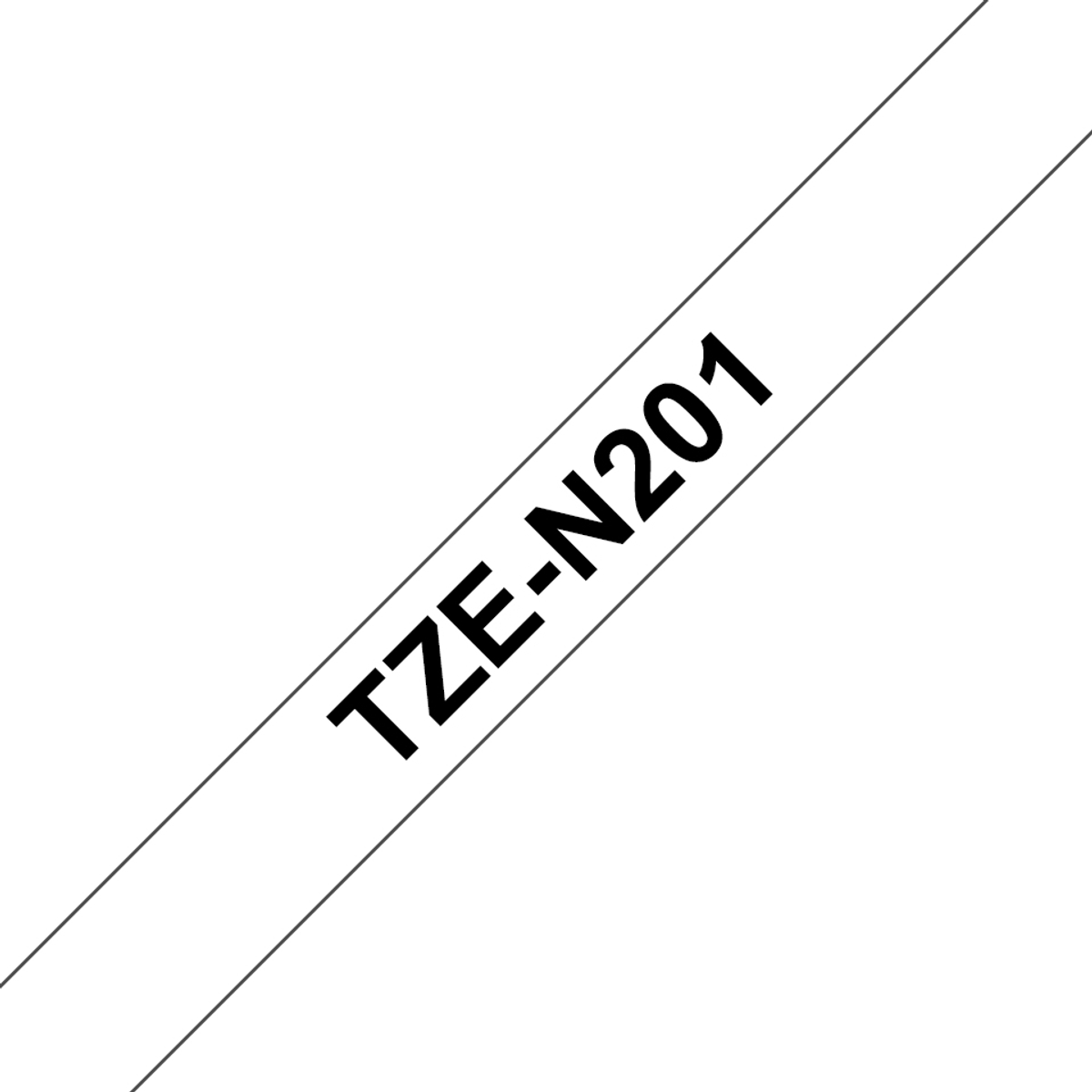 TZEN201 3.5mm Black On White Label Tape