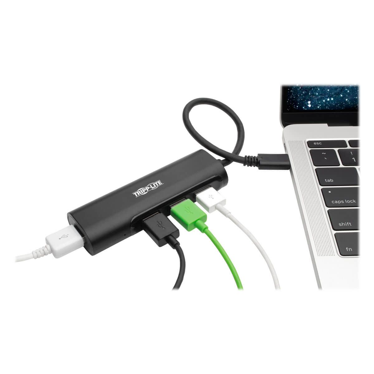 USB C Hub 4-Port USB-A Portable Compact