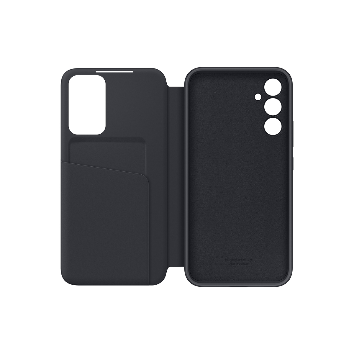 Flip cover case card slot notif window