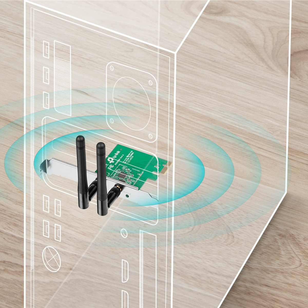 300Mbps Wl N Pci Exp Adapt Atheros2T2R