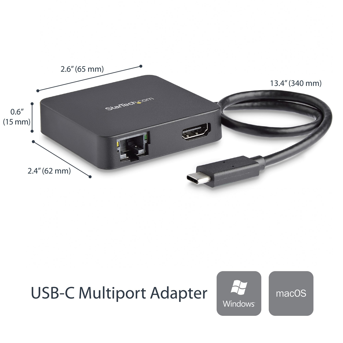 USB C Multiport Adapter HDMI USB 3.0 Gb