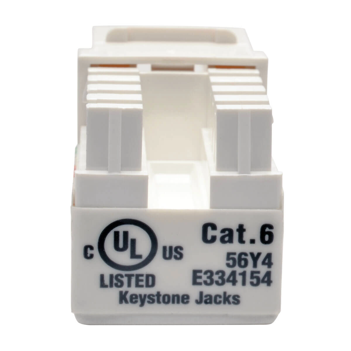Cat6/5e White Wallplate Keystone Jack. P
