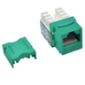 Cat6/5e Green Wallplate Keystone Jack. P