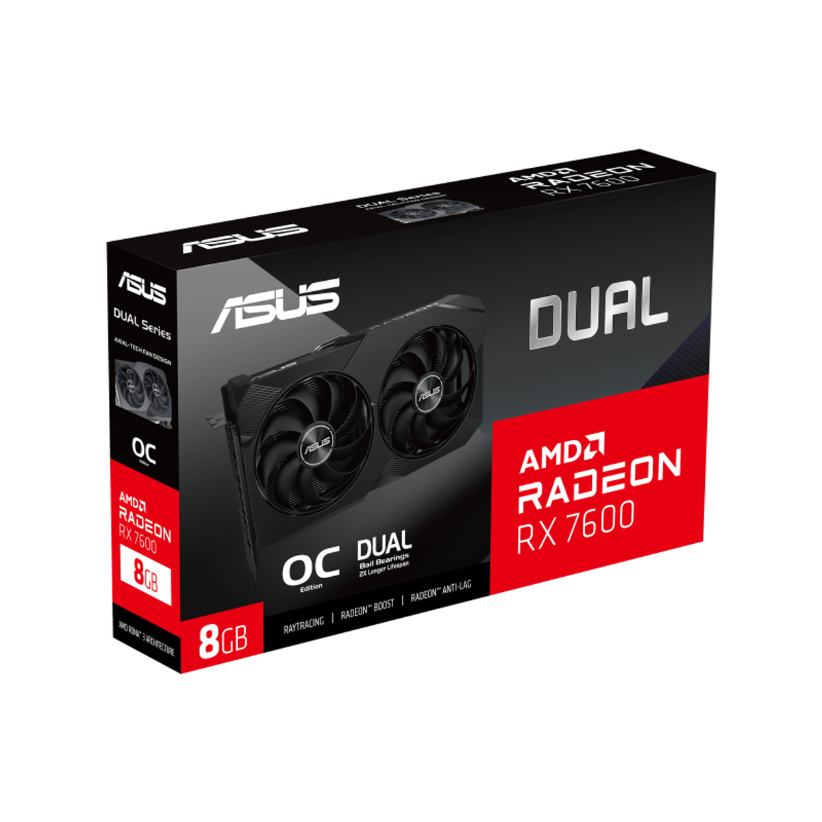 GPU AMD Dual RX7600 O8G V2 Fan