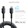 USB C To Lightning Cable 1m/3ft Coiled