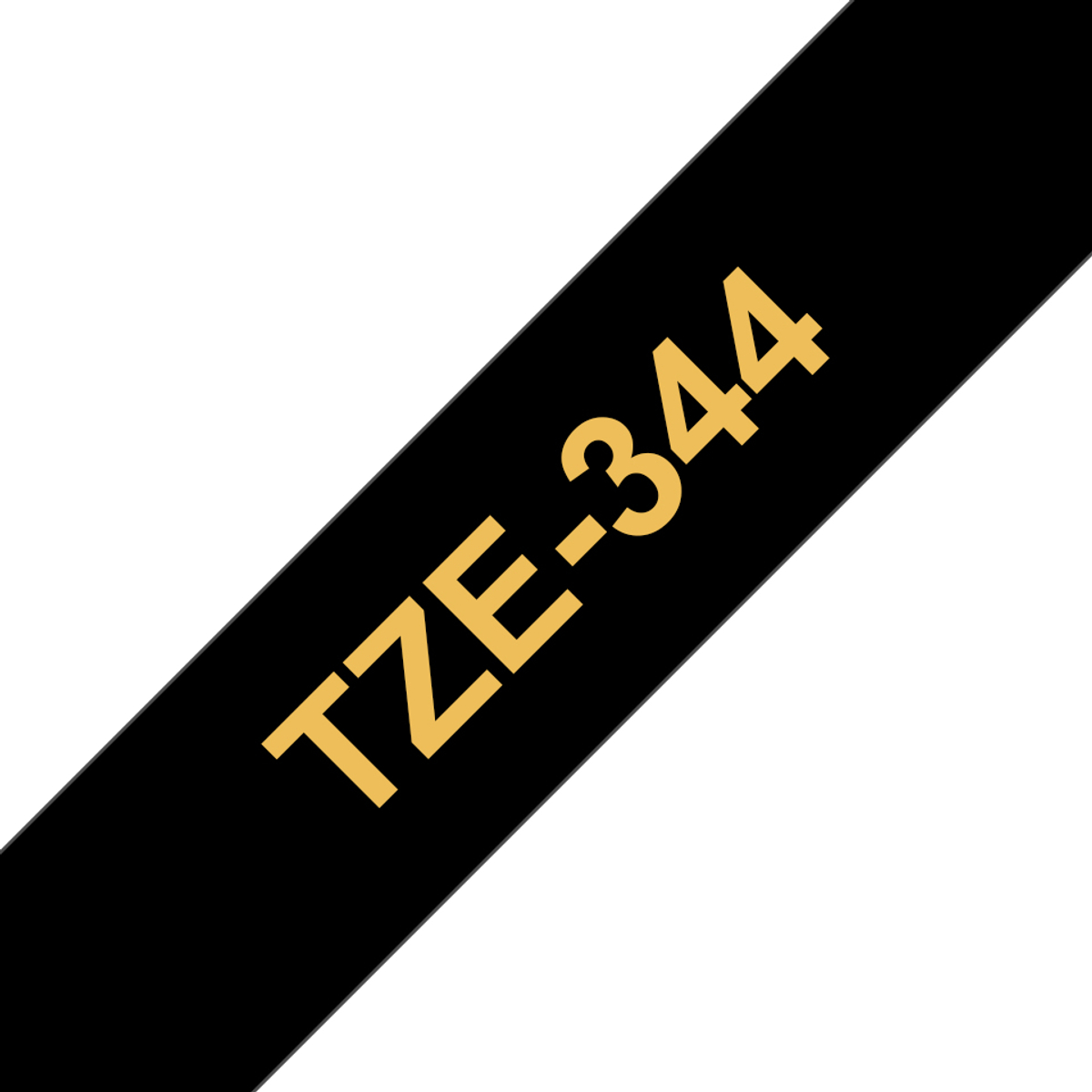 TZE344 18mm Gold On Black Label Tape