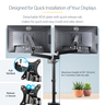 Desk Mount Dual Monitor Arm - 32in VESA