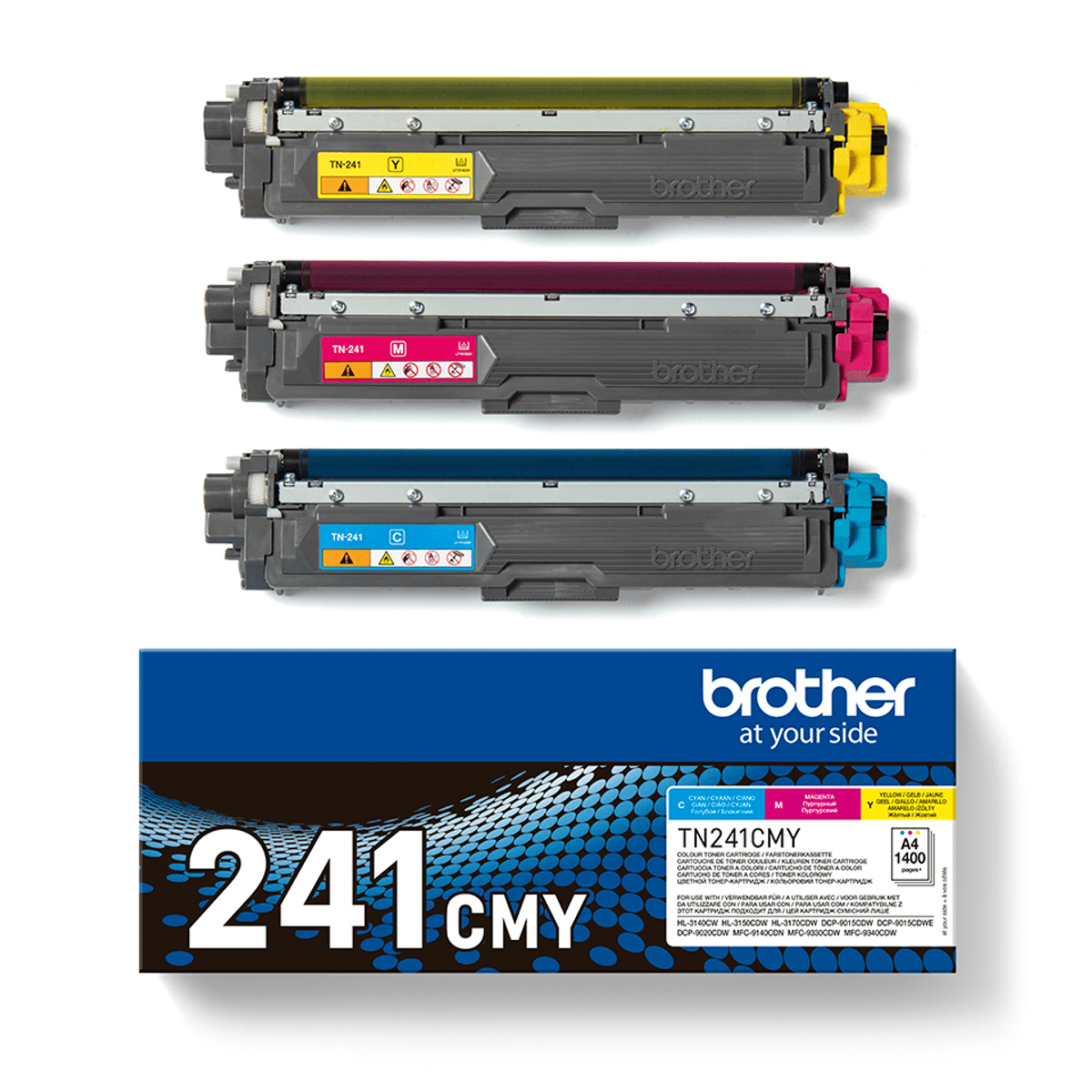 TN241CMY CMYK MultiPack 1.4k Pages Toner