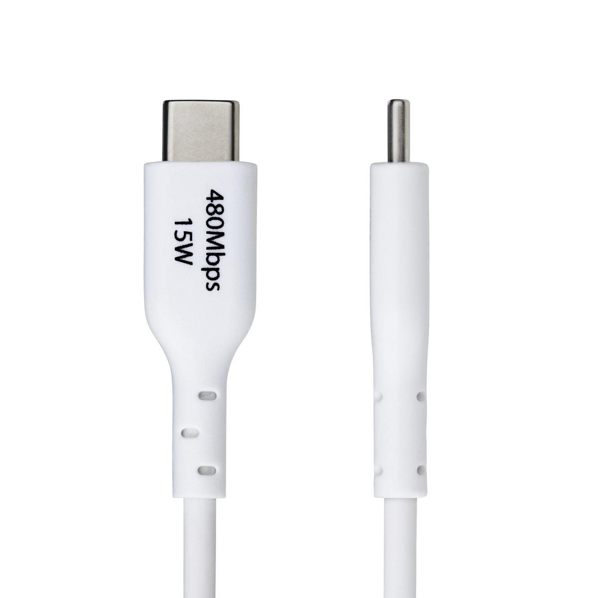 1m White USB-A to USB-C Charging Cable