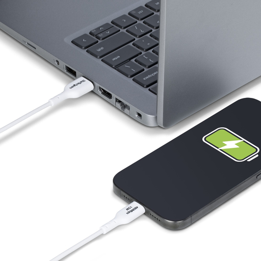 2m White USB-A to USB-C Charging Cable