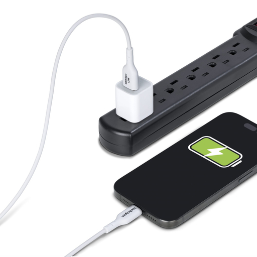 2m White USB-A to USB-C Charging Cable