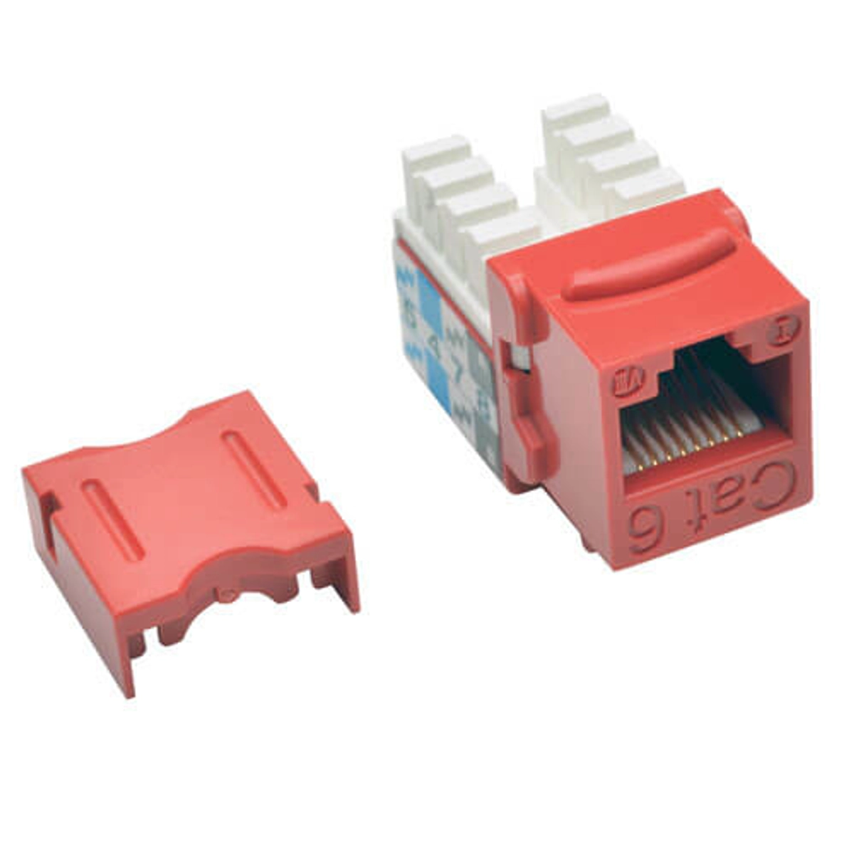 Cat6/5e Red Wallplate Keystone Jack. Pun