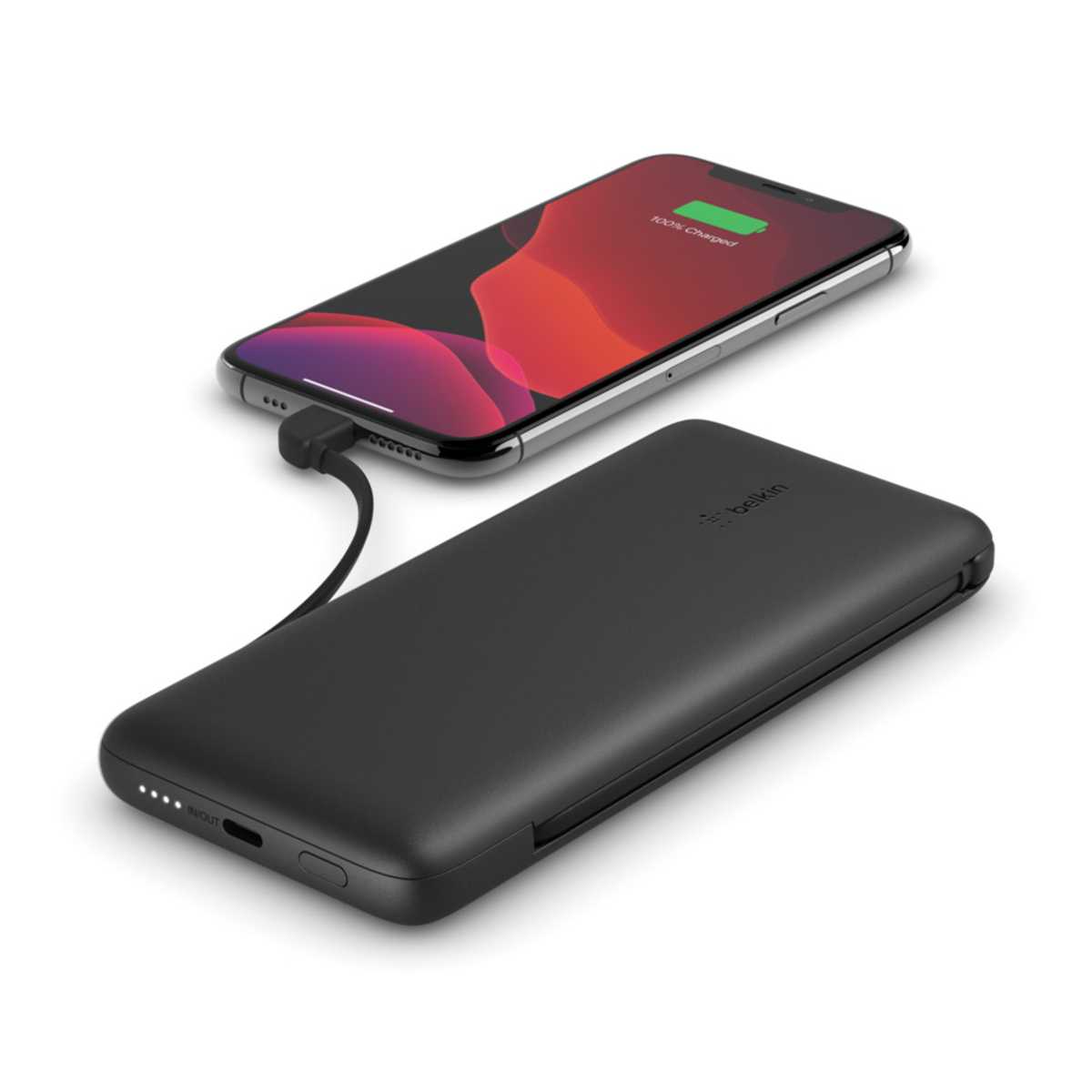 Power Bank Integ Cables USB-C/Lightning