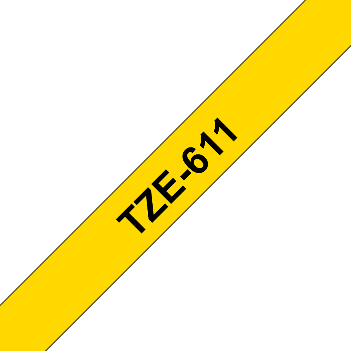 TZE611 6mm Black On Yellow Label Tape