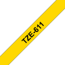 TZE611 6mm Black On Yellow Label Tape