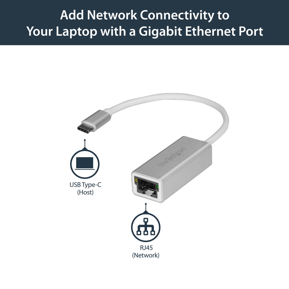 USB-C to 1GB Network Adapter - Silver