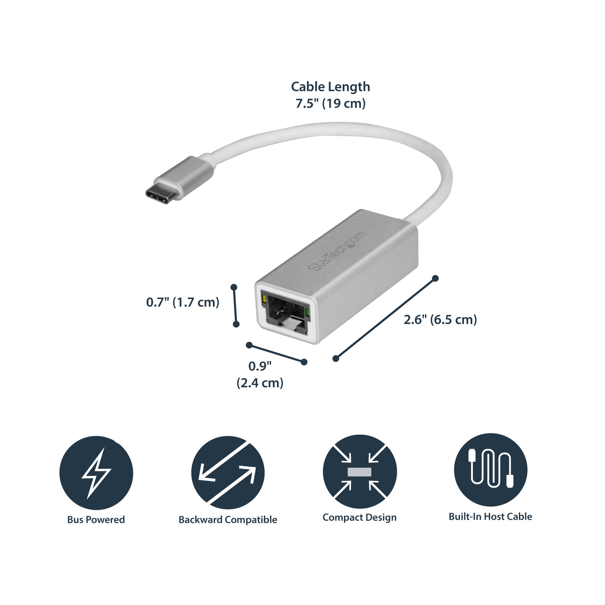 USB-C to 1GB Network Adapter - Silver