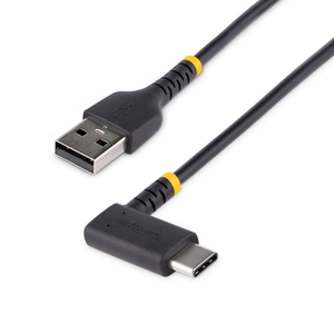 6in USB A To C Charging Cable Angled