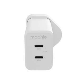 Wall Adapter-USB-C-DUAL-45W-GAN-White