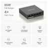 5-Port Gigabit Switch With 4-Port PoE+