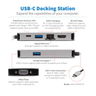 USB C Docking Station USB HDMI Vga Gbe